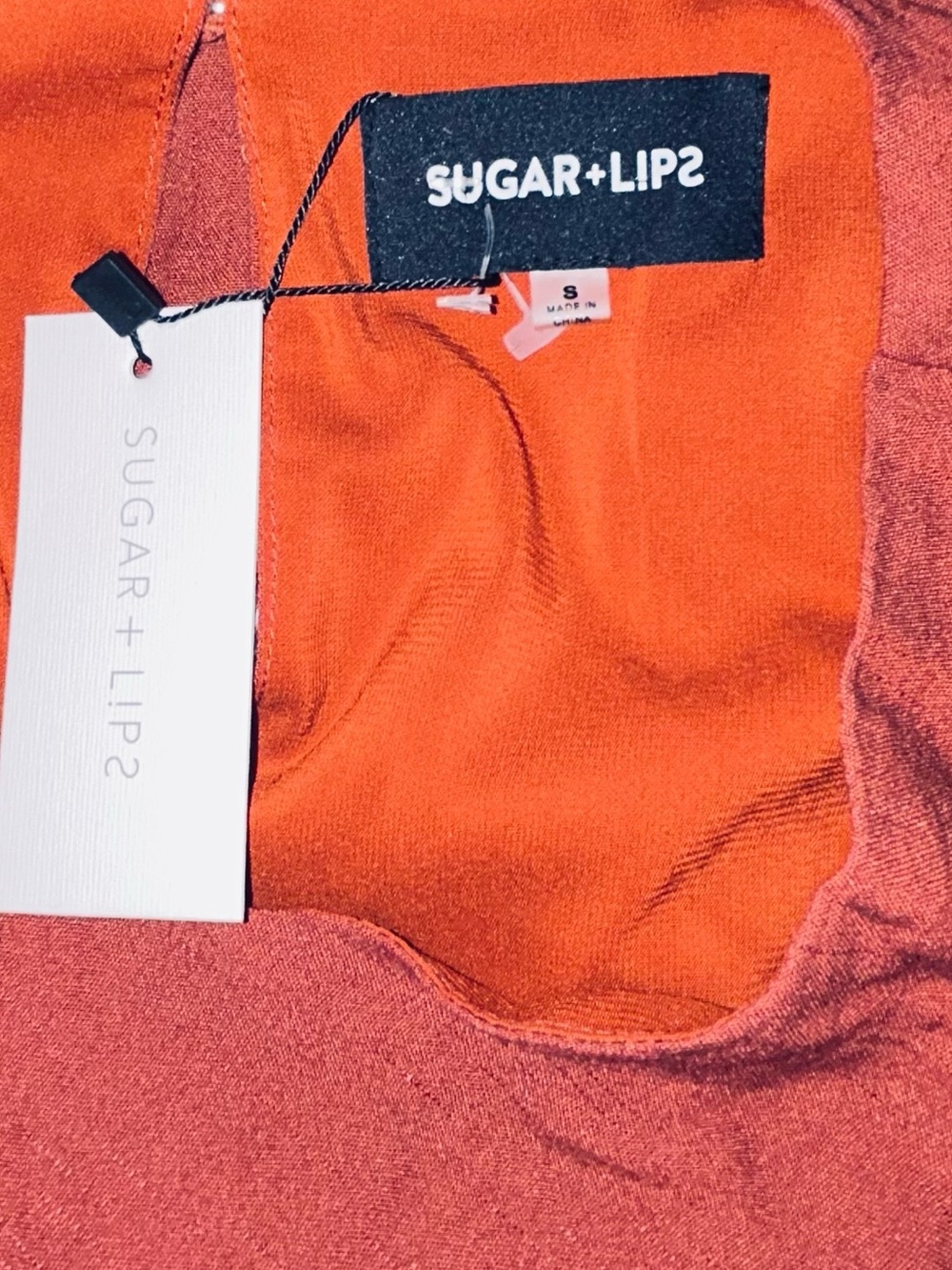 Sugarlips Coral Long-Sleeve Ruched Drawstring Mini Dress - Picture 7 of 7